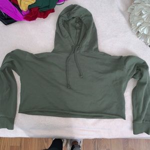 PacSun cropped green hoodie